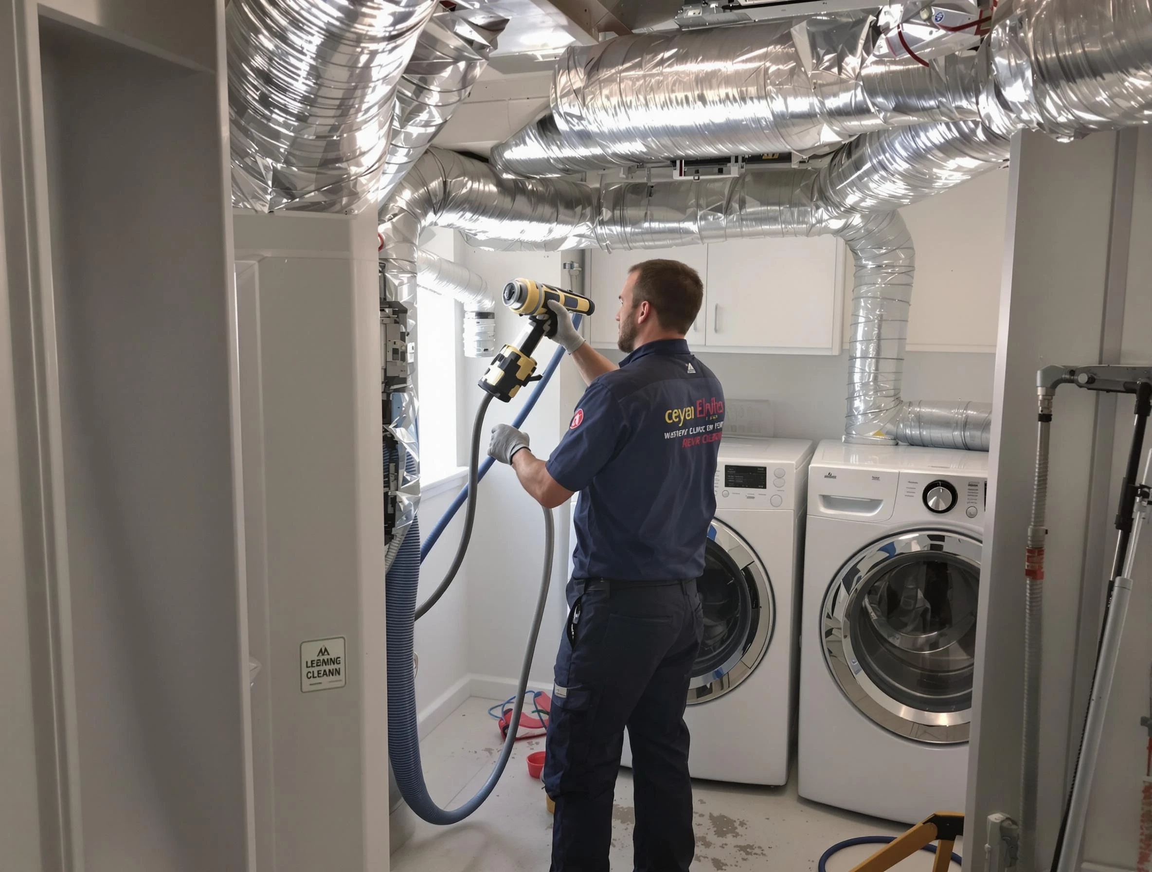 Sheridan Dryer Vent Cleaning specialist using advanced equipment for thorough duct cleaning in Sheridan