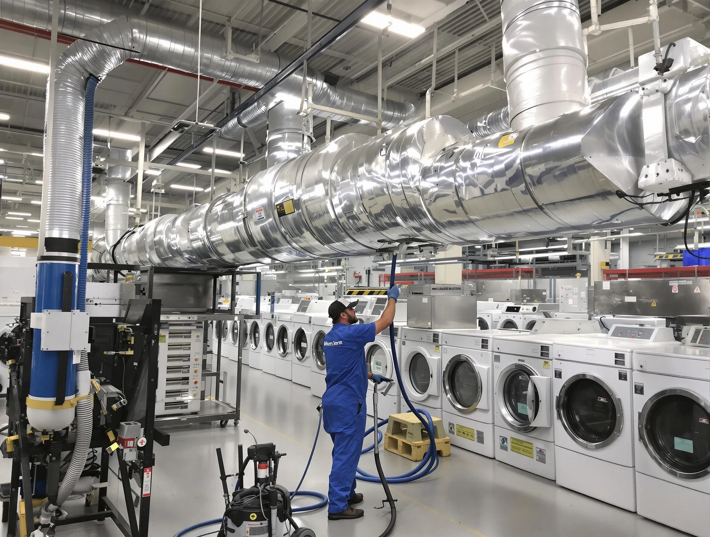 Sheridan Dryer Vent Cleaning team performing heavy-duty industrial dryer vent cleaning in Sheridan